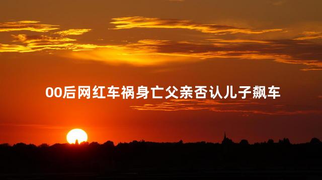 00后网红车祸身亡父亲否认儿子飙车