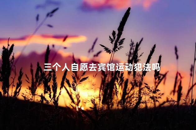 三个人自愿去宾馆运动犯法吗，三个人自愿宾馆运动犯法吗