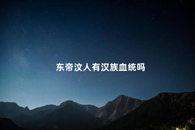 东帝汶人有汉族血统吗，东帝汶人是汉人吗