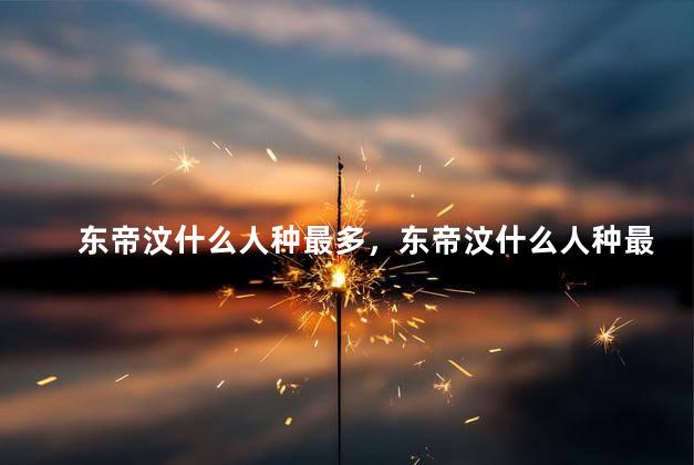 东帝汶什么人种最多，东帝汶什么人种最少