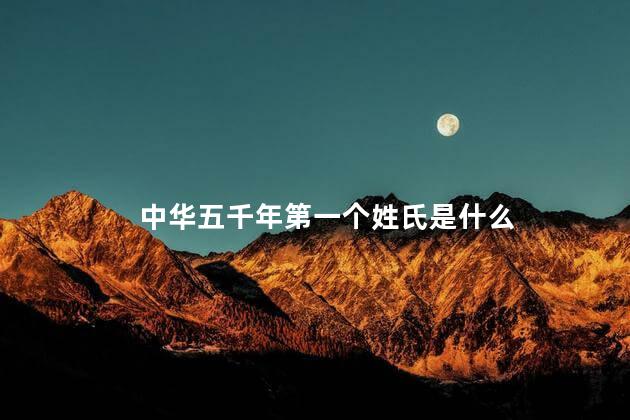 中华五千年第一个姓氏是什么，中华五千年第一个姓氏是什么字