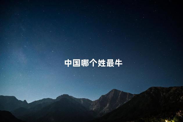 中国哪个姓最牛，中国哪个姓最厉害