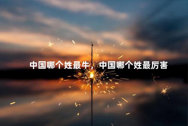 中国哪个姓最牛，中国哪个姓最厉害