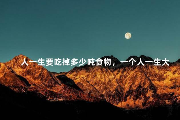 人一生要吃掉多少吨食物，一个人一生大概吃多少吨食物