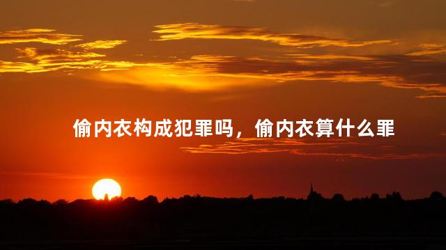 偷内衣构成犯罪吗，偷内衣算什么罪