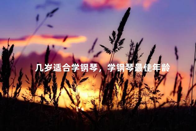 几岁适合学钢琴，学钢琴最佳年龄