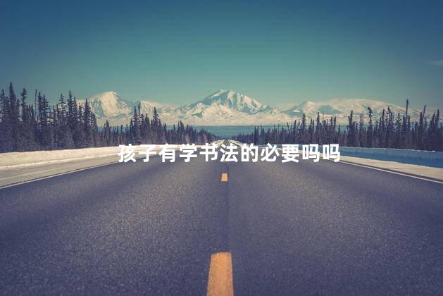 孩子有学书法的必要吗吗