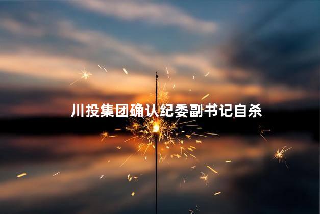 川投集团确认纪委副书记自杀 川投集团新任董事长