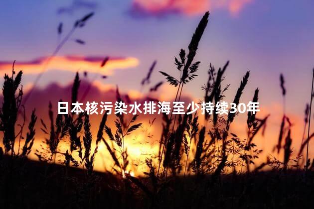 日本核污染水排海至少持续30年 日本福岛核电站事故