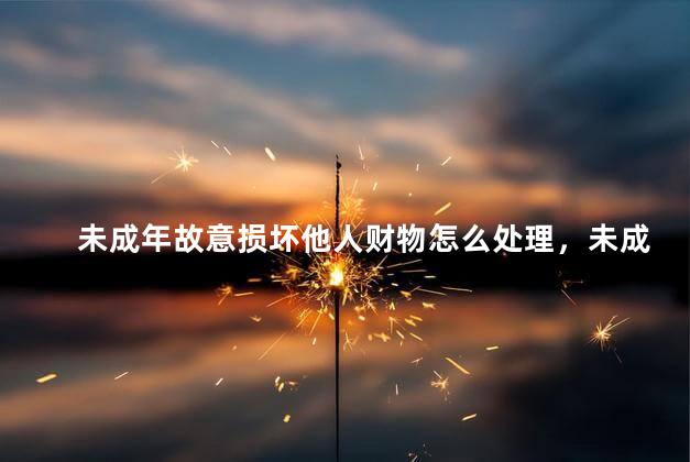 未成年故意损坏他人财物怎么处理，未成年损坏他人财物怎么处理？