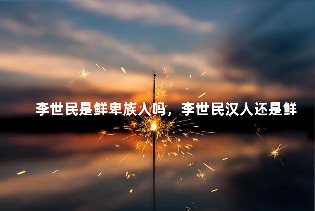 李世民是鲜卑族人吗，李世民汉人还是鲜卑人