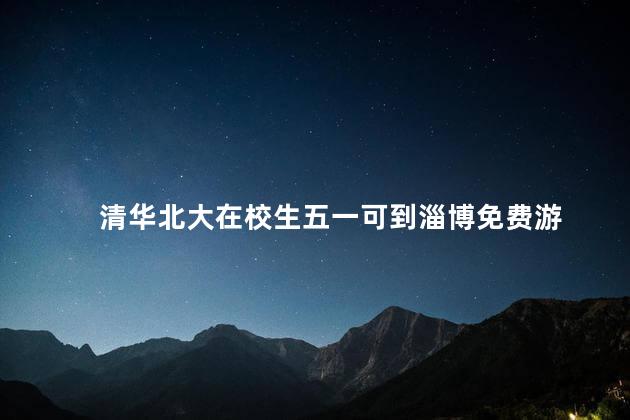 清华北大在校生五一可到淄博免费游