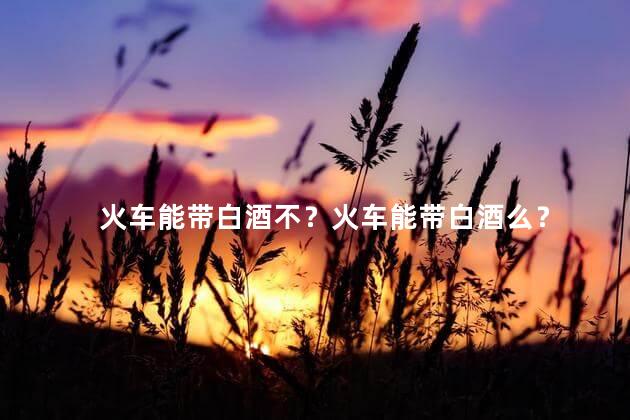 火车能带白酒不？火车能带白酒么？