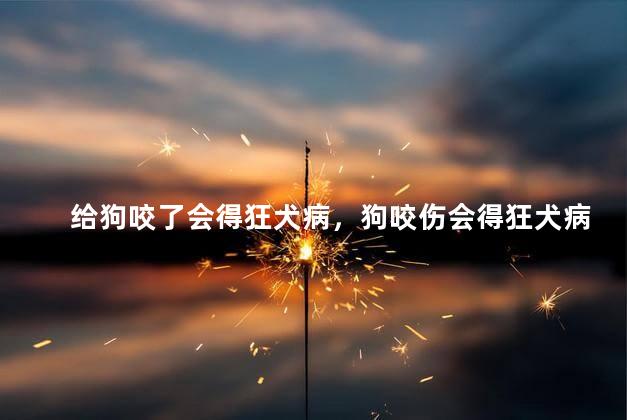 给狗咬了会得狂犬病，狗咬伤会得狂犬病吗