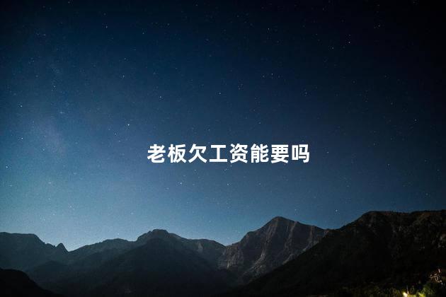 老板欠工资能要吗