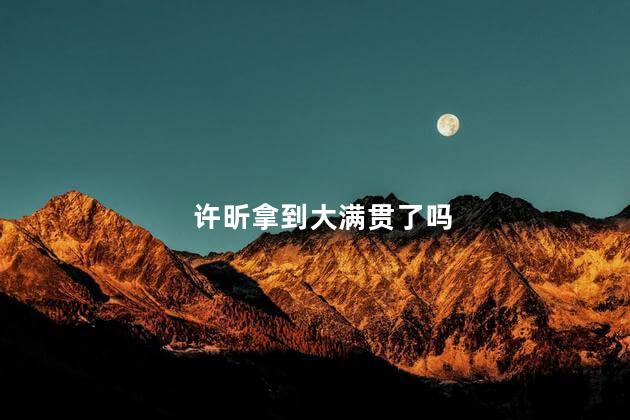 许昕拿到大满贯了吗，许昕是大满贯了吗