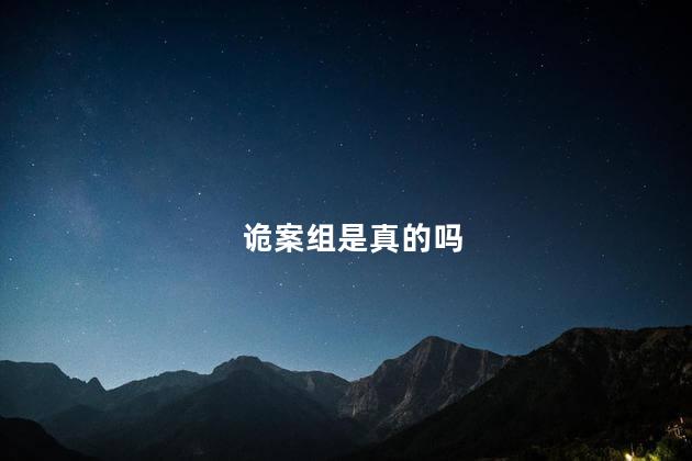 诡案组是真的吗