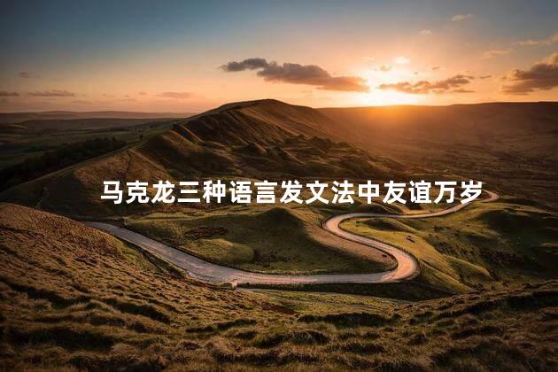 马克龙三种语言发文法中友谊万岁